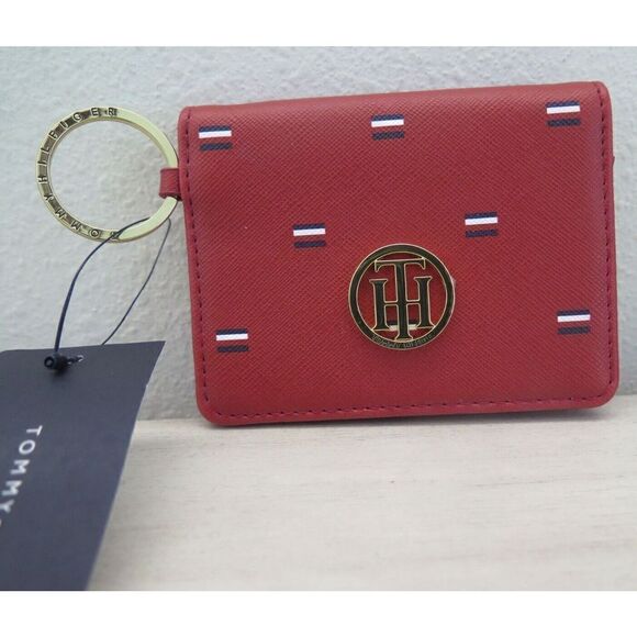 Tommy Hilfiger 69J5890 Multi Signature Logo ID/Credit Card Holder w/Keyring $68+ - Picture 3 of 3